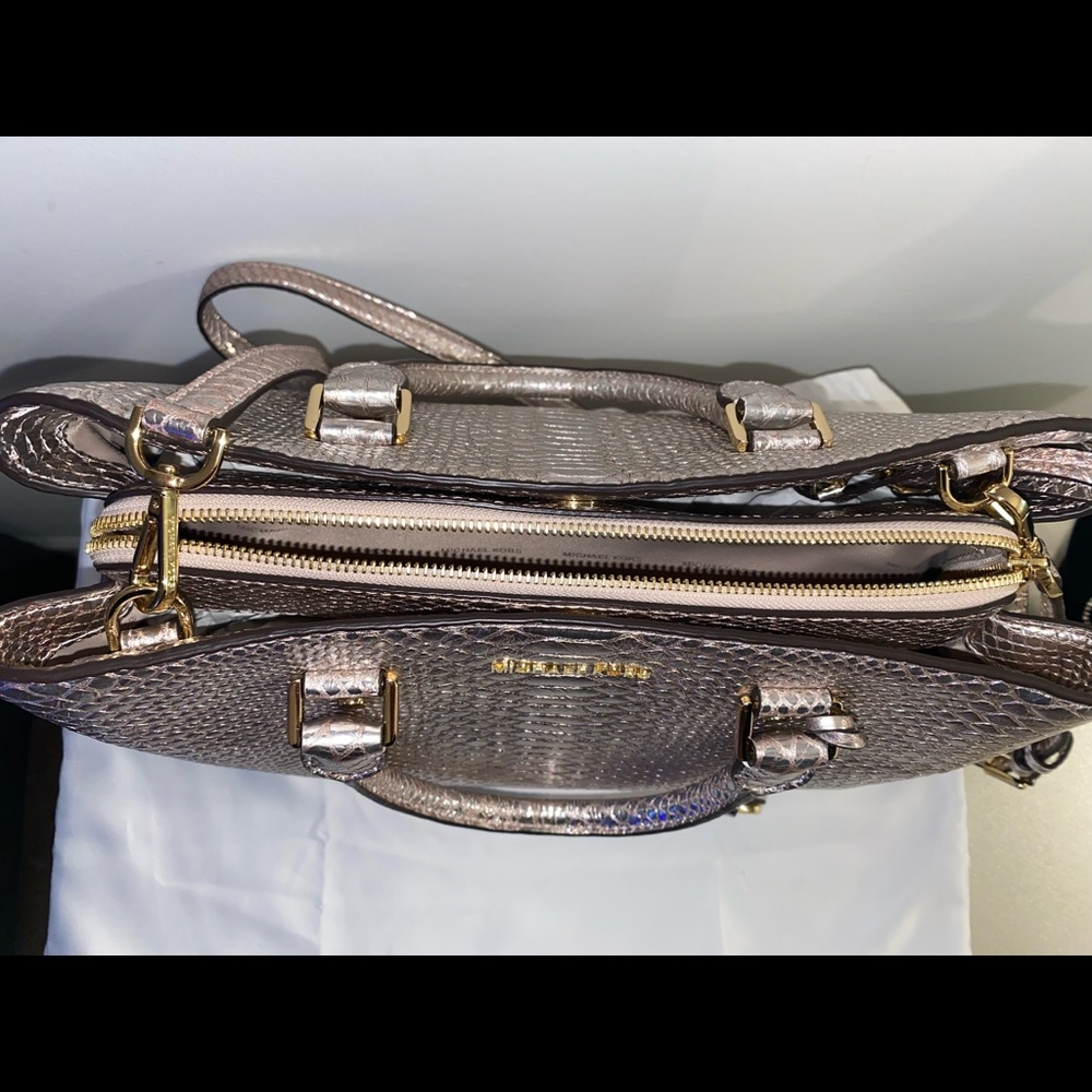 Michael Kors Python Pattern-embossed Leather Satchel - Picture 6 of 9